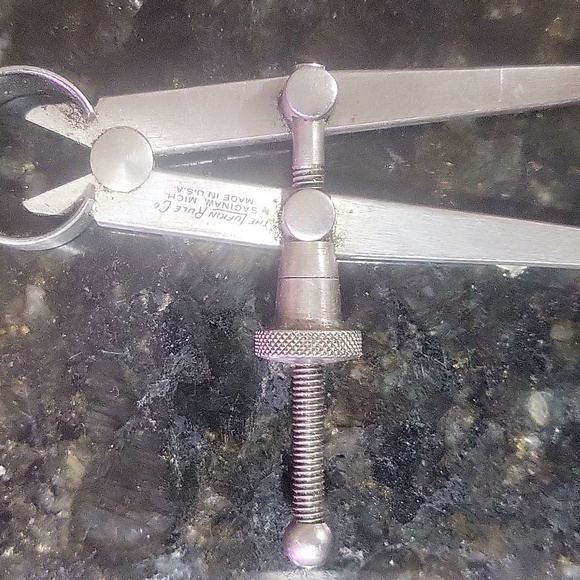 Vintage LUFKIN RULE CO SAGINAW MICH USA 6" DIVIDER Caliper Protractor - Picture 3 of 5